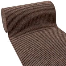 Emmevi Mv S.p.a. - Tapis Coureur Cuisine Moquette Épais Intérieur Extérieur Rayé Marron - 100x550 Cm