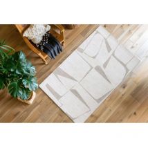 Deladeco - Tapis crème moderne abstrait Vela Crème 80x150
