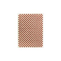 Décoweb - Tapis damier à poils longs - Colorama - Rouge terracotta - 160 x 230 cm