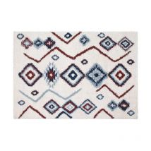 Atmosphera Créateur D'intérieur - Tapis Déco Imprimé 'Berbère' 120x170cm Ivoire & Bleu