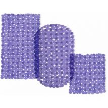 Casa Pura - Tapis de bain Bulle Violet-Transparent Tapis de bain 68 x 36cm Ovale