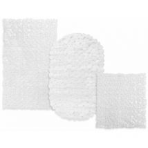Casa Pura - Tapis de bain Bulle Blanc Tapis de bain 69 x 36cm Rectangulaire