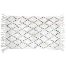 Tapis de bain 50x80cm Latika blanc 100%coton