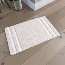 Aurlane - Tapis à petites bouclette Ecru 50x80 cm