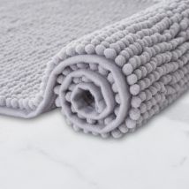 Cyslmuk - Tapis de bain Anti-ski Neal ,Super absorbant et lavable en machine ,Pour salle de bain, douche ,Gris - 40x60 cm