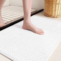 Alovez - Rutschfeste Badematte, 50 x 80 cm, flauschiger Chenille-Badezimmerteppich, super wasserabsorbierend, weiche Duschmatte, waschbar für