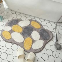 Feiyue - Tapis de bain antidérapant, absorbant, extra doux, design adorable, 45,7 x 66 cm, galet, 55,9 x 76,2 cm, F108567