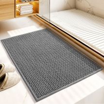 Sinbinta - Tapis De Bain Antidérapant,Tapis Salle Bain Moelleux en Microfibre,Absorbant l'eau,Lavable en Machine,Extra Epais Tapis de Douche pour