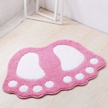 Tapis de Bain Antidérapant et Absorbant pour Salle de Bain pour Toilettes Baignoire Douche - 60x40CM Rose