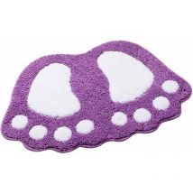 Fei Yu - Tapis de bain antidérapant Motif grands pieds Pour salle de bain, douche Absorbant-Violet 48 x 67CM