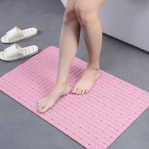 Feiyue - Tapis de bain antidérapant, tapis de douche doux, tapis de bain antidérapant avec ventouses et trous puissants, tapis de bain inodore,