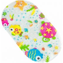 Tapis de Bain Baignoire - Cartoon Imprimé Tapis de Bébé Baignoire, Tapis Baignoire Antidérapant & Tapis de Douche Anti-Moisissures avec Ventouses