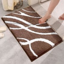 Tapis de bain bohème doux et touffeté - Tapis de bain corail, tapis de salle de bain, tapis de couloir, tapis de couloir antidérapant, tapis de salle
