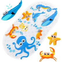 Rosier - Tapis de Bain de Bande dessinée, Tapis de Baignoire antidérapant avec Ventouse Tapis de Douche -70x40cm