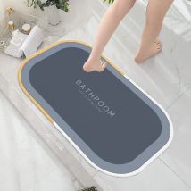 Feiyue - Tapis de bain de luxe super absorbant à séchage rapide, tapis de douche antidérapant en caoutchouc, tapis de salle de bain lavable en