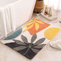 Feiyue - Tapis de bain de luxe, tapis de bain en microfibre extra doux et absorbant, tapis de bain antidérapant en peluche, lavable en machine, tapis