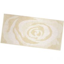 Emmevi Mv S.p.a. - Tapis de Bain Doux Coton Antidérapant Rose élégant Absorbant 65x140 cm - Crème