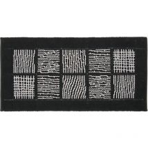 Emmevi Mv S.p.a. - Tapis de Bain Doux Coton Shaggy Antidérapant Absorbant Noir - 65x140 cm