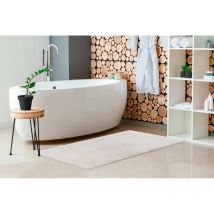 Tapis de bain doux shaggy antidérapant Heaven Blanc 40x60