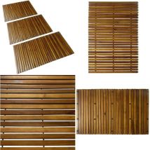 Vidaxl - Tapis de bain en acacia 3 pcs - Tapis de bain - Tapis de bains - Home & Living - Brun