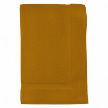 Tapis de bain en coton 800 gr/m2 50x80 cm lagune moutarde, par Soleil d'ocre