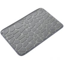 Feiyue - Tapis de bain en mousse à mémoire de forme, tapis de salle de bain en relief, absorbant l'eau