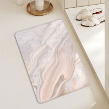 Feiyue - Tapis de bain en terre de diatomées - Tapis de bain super absorbant à séchage rapide, tapis de salle de bain fin, design moderne, super