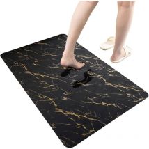 Sunxury - Tapis de bain en terre de diatomées antidérapant, séchage rapide, super absorbant, tapis de douche fin, tapis de sol de salle de bain,