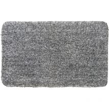 Tapis de bain uni en polyester gris 50x80cm