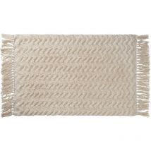 Guy Levasseur - Tapis de bain déco à franges en coton 50x80cm