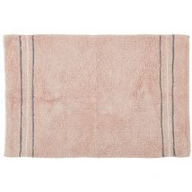 Tapis de bain déco en coton rose poudré 50x80cm
