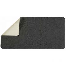 Tapis de bain uni en polyester chocolat 60x120cm