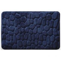 Tapis de bain Microfibre PEBBLE 40x60cm Bleu Marine MSV