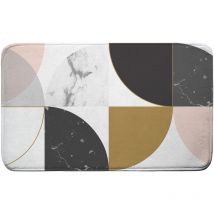 Tapis de bain Geo Marbre rose