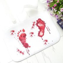 Feiyue - Tapis de bain Halloween Footprint V1, tapis de bain Operazone Blood, tapis de bain Prank Blood, tapis de bain changeant de couleur lorsqu'il