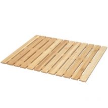 Tapis de bain HHG 681, tapis antidérapant, bambou, 60x50cm
