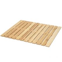 Tapis de bain HWC-E73, tapis antidérapant, bambou, 60x50cm