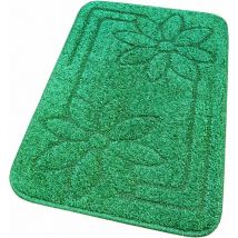 Emmevi Mv S.p.a. - Tapis de Bain Moderne Doux Antidérapant Tapis de Douche Lavable Absorbant Fleurs Vert - 50x80 cm
