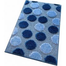 Emmevi Mv S.p.a. - Tapis de Bain Moderne Doux Antidérapant Tapis de Douche Lavable Absorbant Pois Bleu - 50x110 cm