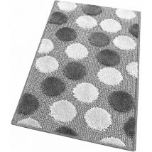 Emmevi Mv S.p.a. - Tapis de Bain Moderne Doux Antidérapant Tapis de Douche Lavable Absorbant Pois Gris - 65x180 cm