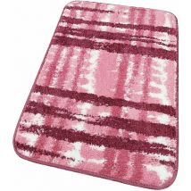 Emmevi Mv S.p.a. - Tapis de Bain Moderne Doux Antidérapant Tapis de Douche Lavable Absorbant Strié Rose - 50x80 cm