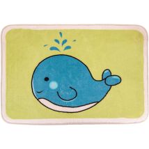 Feiyue - Tapis de bain motif dessin animé, pour baignoire, douche, salle de bain et porte d'entrée, lavable/séchable en machine (baleine), F108579