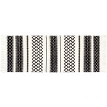 Tapis de bain navajo 45x120 noir