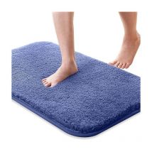 Trimec - Tapis de bain, tapis de bain absorbant et antidérapant, tapis de bain doux et agréable pour la peau, tapis de bain lavable, 50x80 cm, (bleu