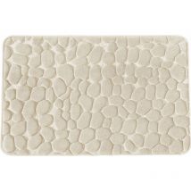 Tapis de bain mousse à mémoire de forme ecru 50x80cm