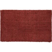 Tapis de bain en polycoton uni terracotta 50x80cm