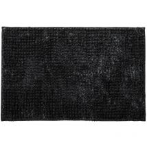Tapis de bain en polyester uni carbone 50x80cm