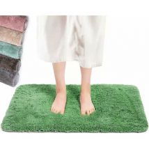 Linghhang - Tapis de bain vert 40 x 60 cm, tapis de bain antidérapant et lavable, tapis de bain avec tapis de bain à haute hydroscopicité pour