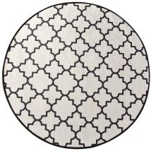 Tapis de bain WELLHOME BLANC imprimé NOIR - 100 cm