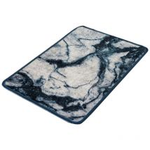 Tapis de bain Wellhome blanc/noir - 40x60 cm - Multicolore